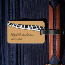 Teclado de Piano Moderno em Dourado, Personalizado