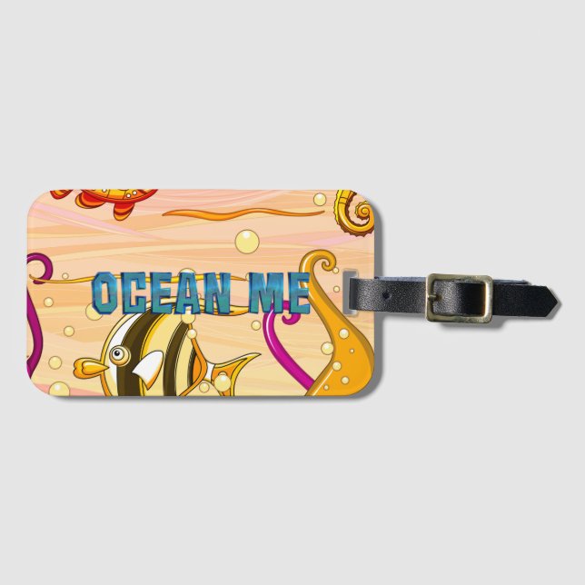 Etiqueta De Bagagem TEE Oceano Me (Frente Horizontal)