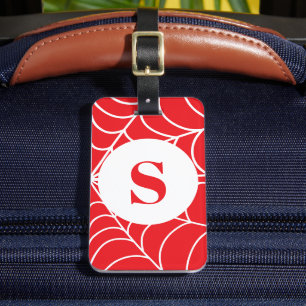 Etiqueta De Bagagem Teia de Aranha Personalizada Inicial Adicionar Nom