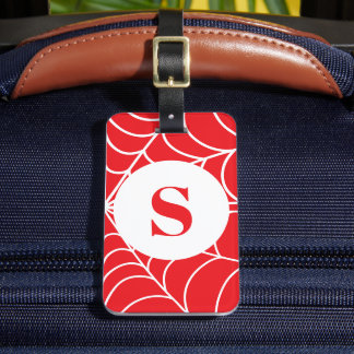 Etiqueta De Bagagem Teia de Aranha Personalizada Inicial Adicionar Nom