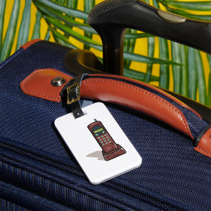 Etiqueta De Bagagem Telefone Sem Fio Retro Vintage 90