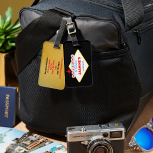 Etiqueta De Bagagem Tema de Cassino de Vegas