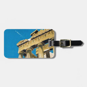 Etiqueta De Bagagem Templo de Partenon da Grécia de Atenas viagens vin