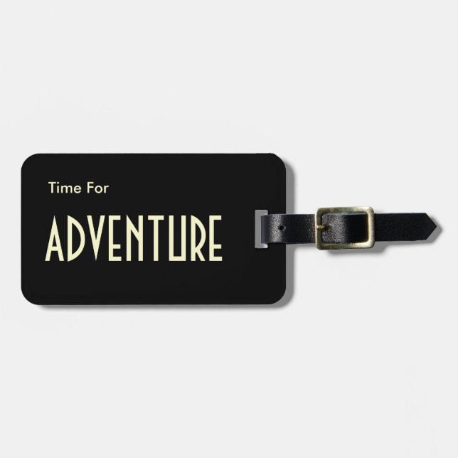 Etiqueta De Bagagem Tempo Para Adventure Modern Personalize (Frente Horizontal)