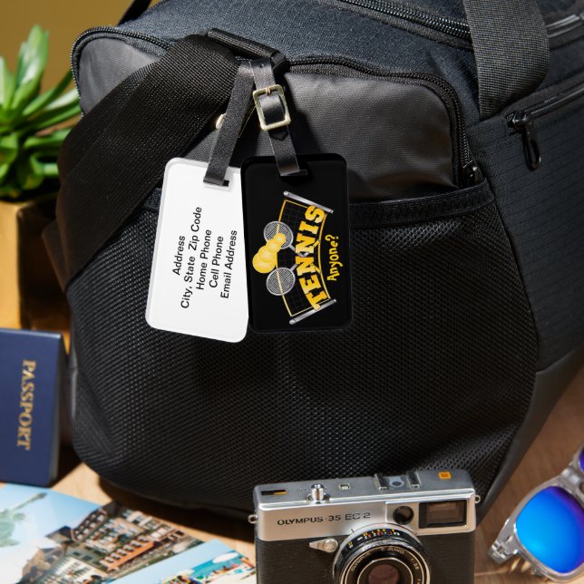 Etiqueta De Bagagem Tênis Alguém? (Frente e verso)