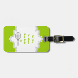 Etiqueta De Bagagem Tênis racket e bola personalizados