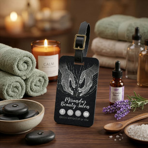 Etiqueta De Bagagem Terapêutica de Massagem Terapia Mãos Energia Spa B