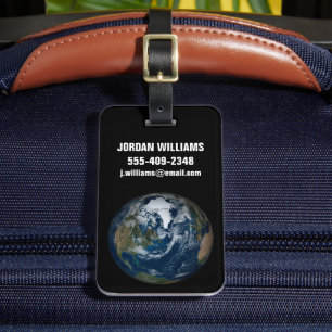 Etiqueta De Bagagem Terra Com Nuvens E Gelo Marítimo 2