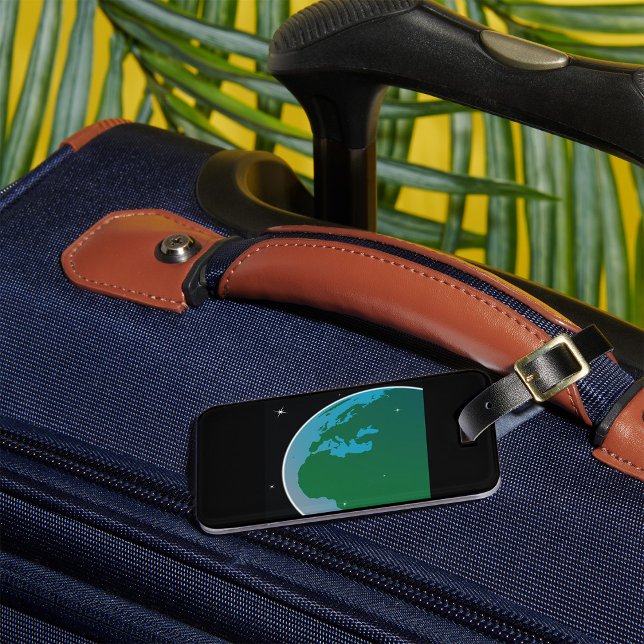 Etiqueta De Bagagem Terra do Espaço (Criador carregado)