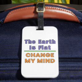 Etiqueta De Bagagem Terra Plana