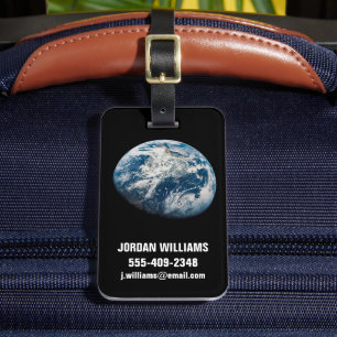 Etiqueta De Bagagem Terra Tirada Da Nave Espacial Aollo 8.