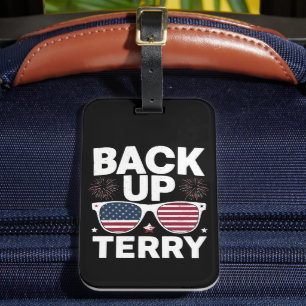 Etiqueta De Bagagem Terry Engraçado de Reserva 4 de Julho Patriótico F