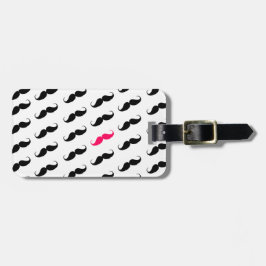 Etiqueta De Bagagem Teste padrão cor-de-rosa e preto feminino