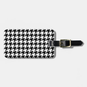 Etiqueta De Bagagem teste padrão da verificação do houndstooth