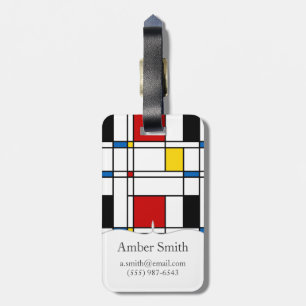 Etiqueta De Bagagem Teste padrão de de Stijl