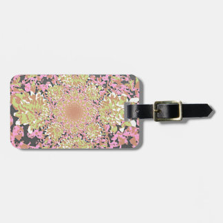 Etiqueta De Bagagem Teste padrão de flor floral elegante da dália