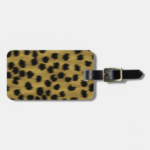 Etiqueta De Bagagem Teste padrão preto e dourado do impressão da chi