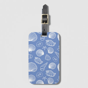 Etiqueta De Bagagem Teste padrão Sassy do Seashell