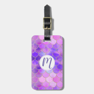 Etiqueta De Bagagem Teste padrão ultravioleta & Dourado da escala da