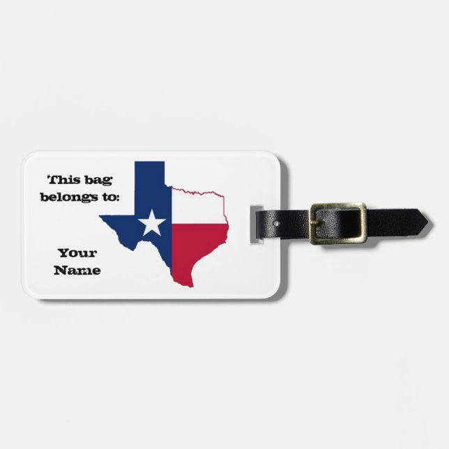 Etiqueta De Bagagem Texas (Frente Horizontal)