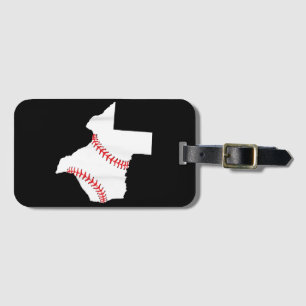 Etiqueta De Bagagem Texas de beisebol Estado engraçado Texas de beiseb