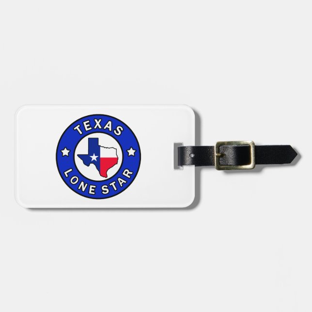 Etiqueta De Bagagem Texas Lone Star (Frente Horizontal)
