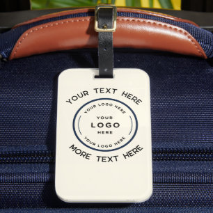 Etiqueta De Bagagem Texto de logotipo redondo Promocional Empresarial