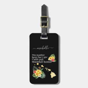 Etiqueta De Bagagem Texto e Cor Personalizados da Home do Havaí
