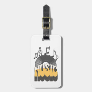 Etiqueta De Bagagem Texto musical com vinil record