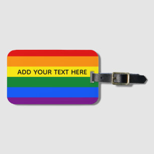 Etiqueta De Bagagem Texto Personalizado da Faixa orgulho gay LGBT Arco