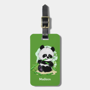 Etiqueta De Bagagem Texto personalizado e cor Panda Bagagem 1/4