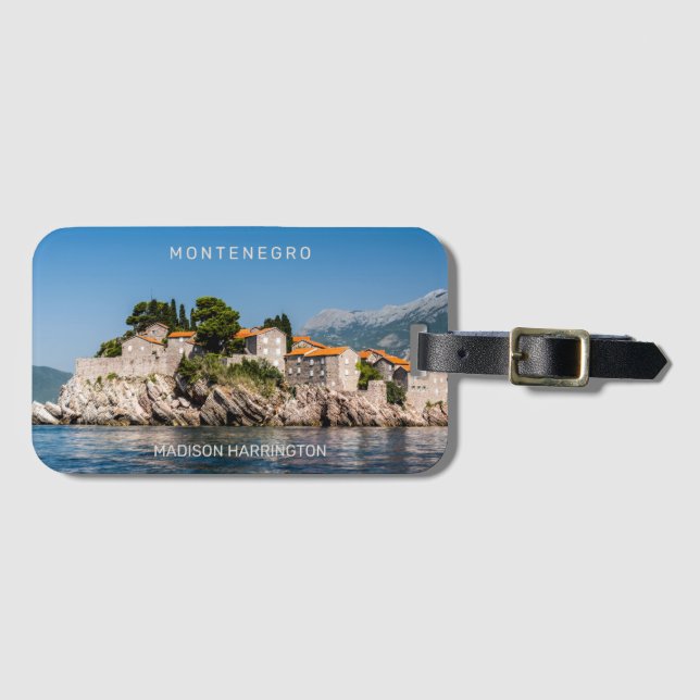 Etiqueta De Bagagem Texto Personalizado Montenegro (Frente Horizontal)
