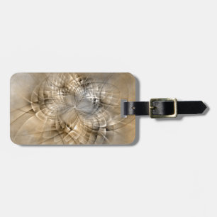 Etiqueta De Bagagem Textura de Arte Fractal Abstrata Tons da Terra