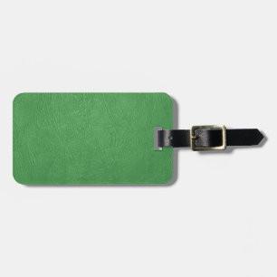Etiqueta De Bagagem textura de couro verde