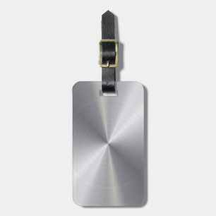 Etiqueta De Bagagem Textura radial metálica personalizada 2