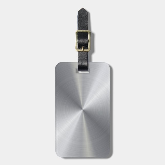 Etiqueta De Bagagem Textura radial metálica personalizada 2 (Frente Vertical)