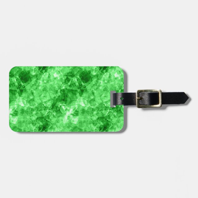 Etiqueta De Bagagem Textura verde amassada (Frente Horizontal)