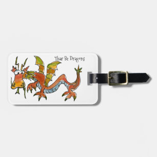 Etiqueta De Bagagem Thar Be Dragon