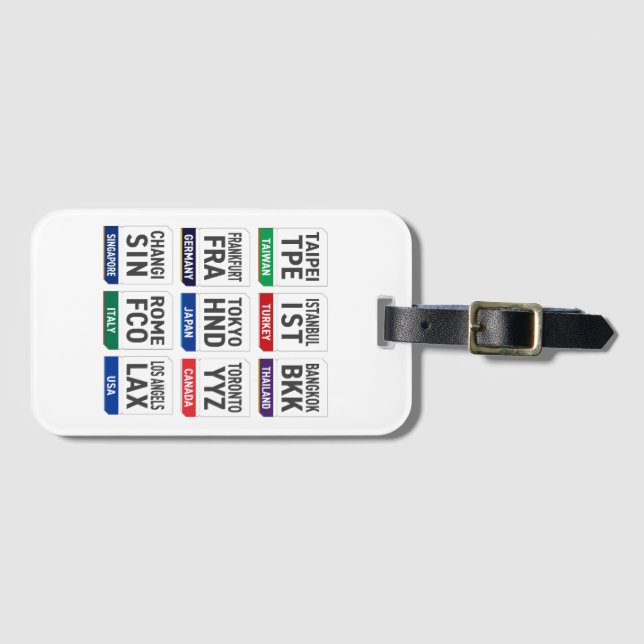 Etiqueta De Bagagem Three Letter Code (Frente Horizontal)
