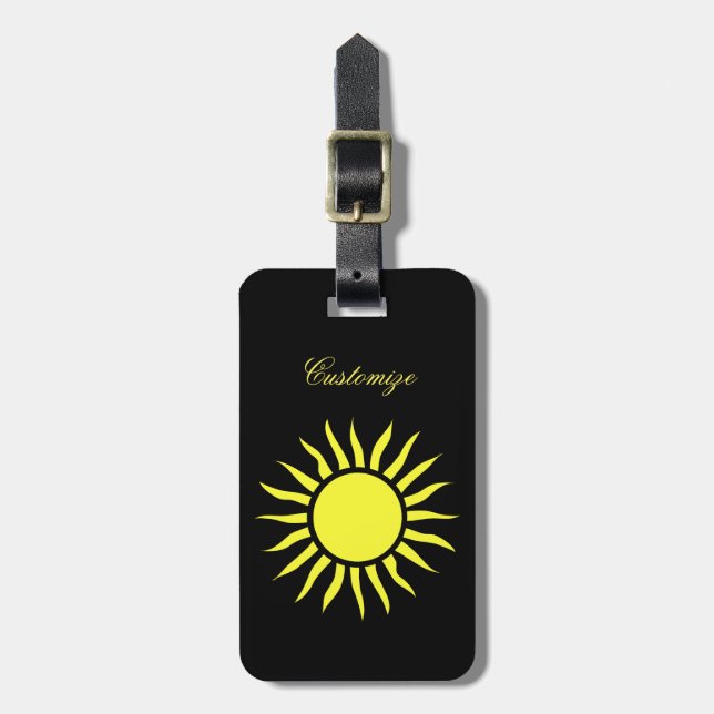 Etiqueta De Bagagem Thunder_Cove do Sol Bastante (Frente Vertical)