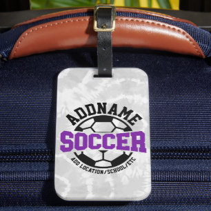 Etiqueta De Bagagem Tie-Dye da Equipe do Jogador de Futebol do ADD Per