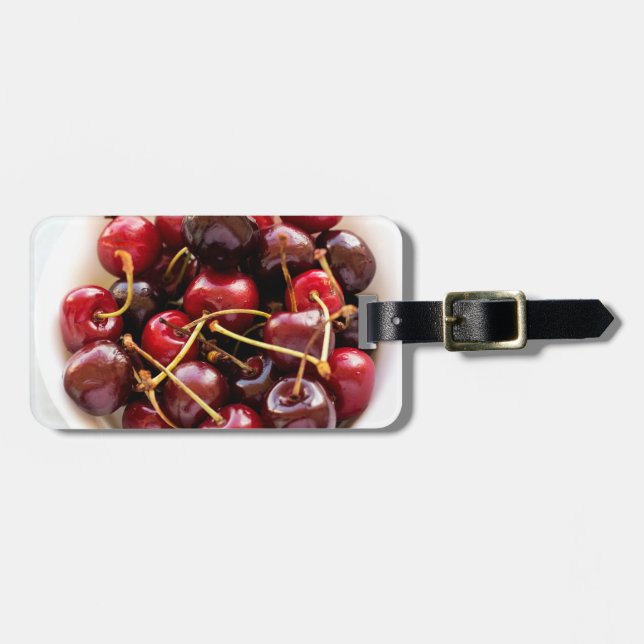 Etiqueta De Bagagem tigela de cerejas (Frente Horizontal)