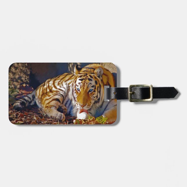 Etiqueta De Bagagem Tigre (Frente Horizontal)
