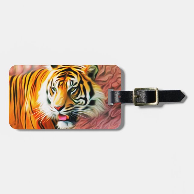 Etiqueta De Bagagem Tigre (Frente Horizontal)