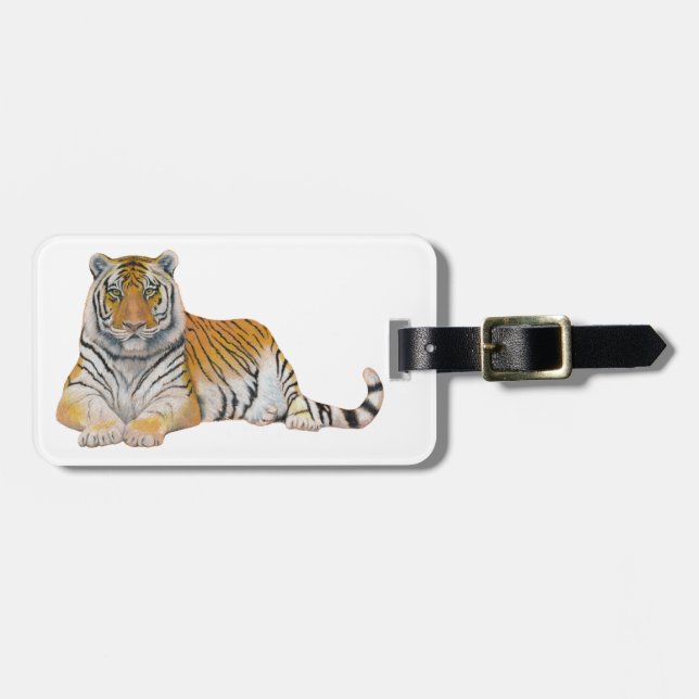 Etiqueta De Bagagem Tigre (Frente Horizontal)