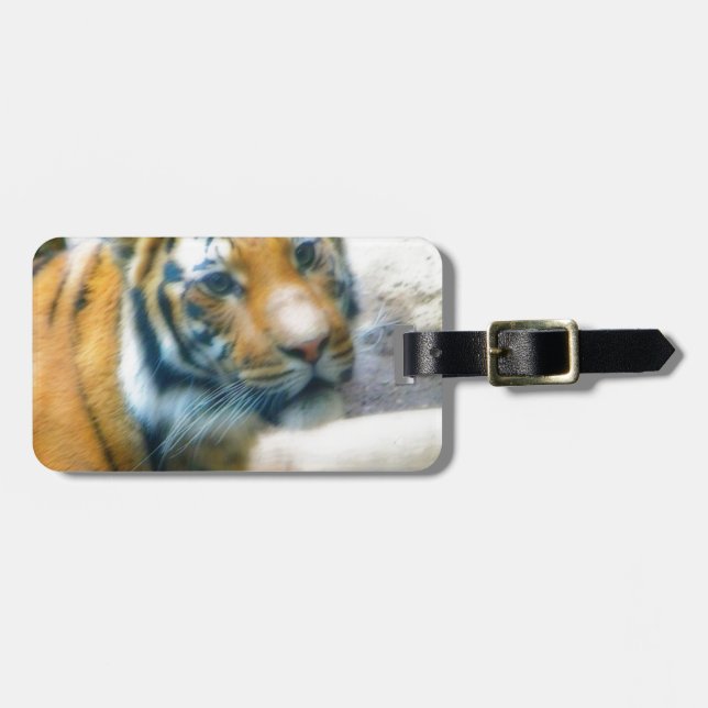 Etiqueta De Bagagem Tigre (Frente Horizontal)