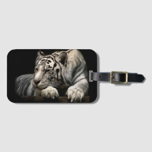 Etiqueta De Bagagem Tigre Branco
