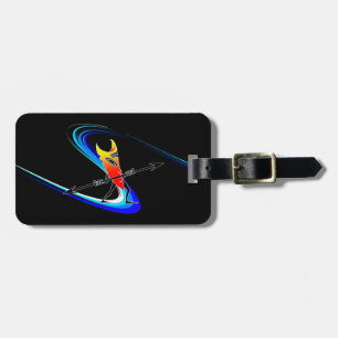 Etiqueta De Bagagem Tiki Surfer