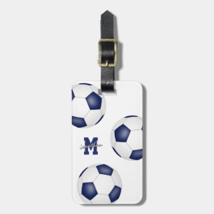 Etiqueta De Bagagem time branco azul colorido futebol viagem
