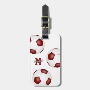 Etiqueta De Bagagem time branco maroon colorido moça moça saco de fu
